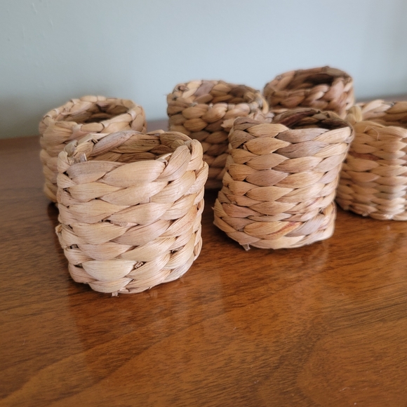 Bohemian Rattan Napkin Rings Set of 6 - Picture 1 of 3